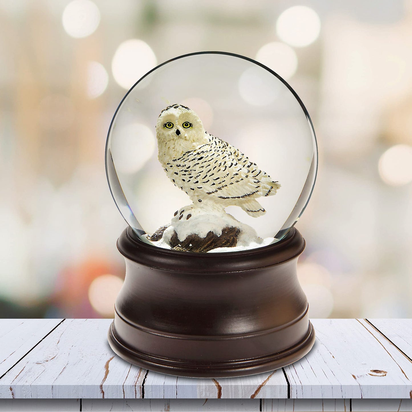 San Francisco Music Box Co. Snowy Owl Musical Water Globe QGM13854