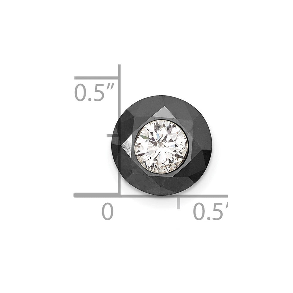 White Night Black & White 4.25ct. AA Diamond Single Stud Earring