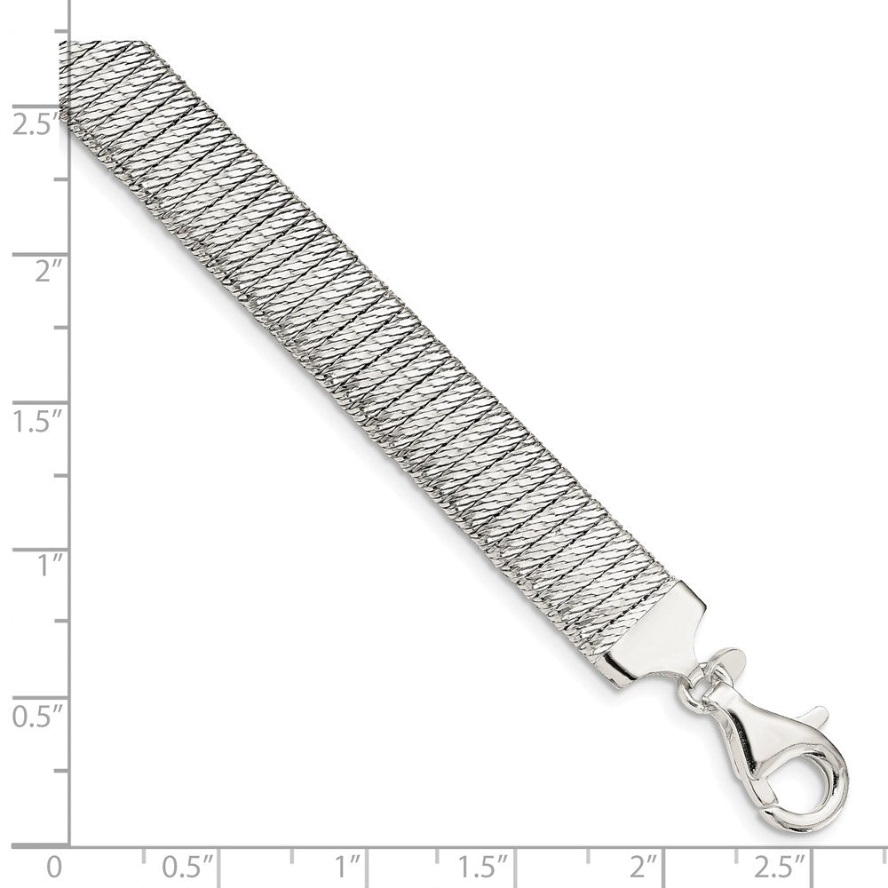 Sterling Silver Textured 10mm Cubetto Bracelet