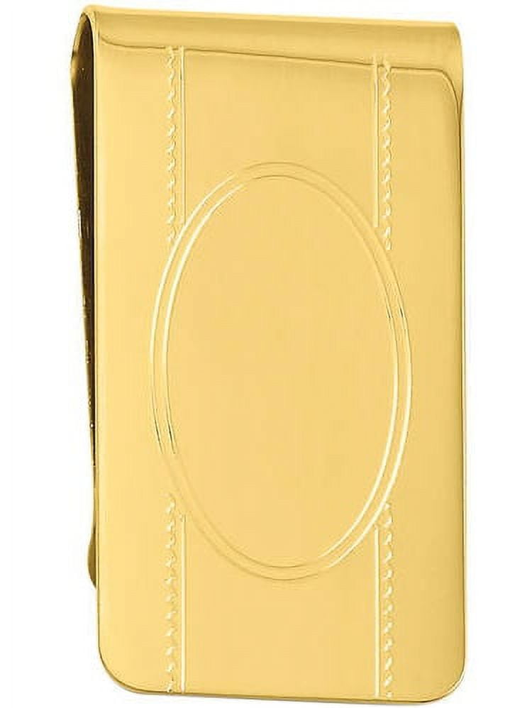 Primal Gold-plated Kelly Waters with Engraveable Area Money Clip