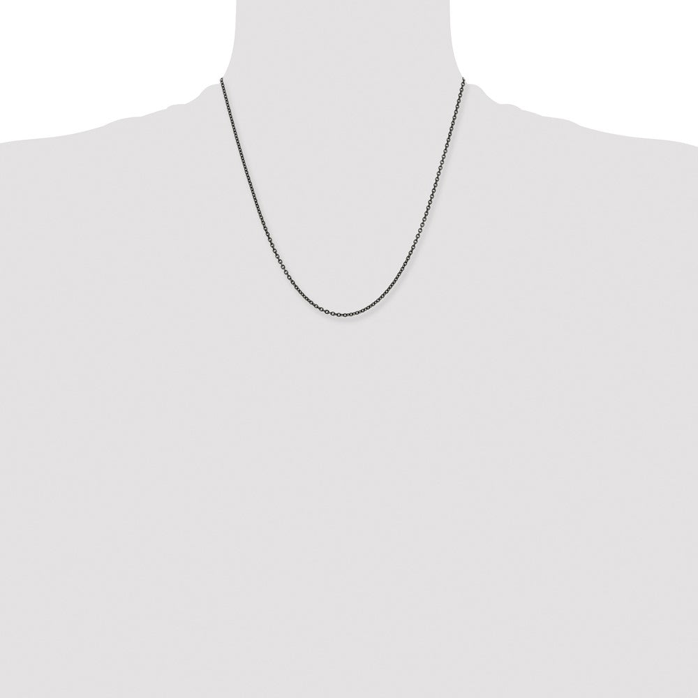 Stainless Steel Oxidized 18in Cable Chain