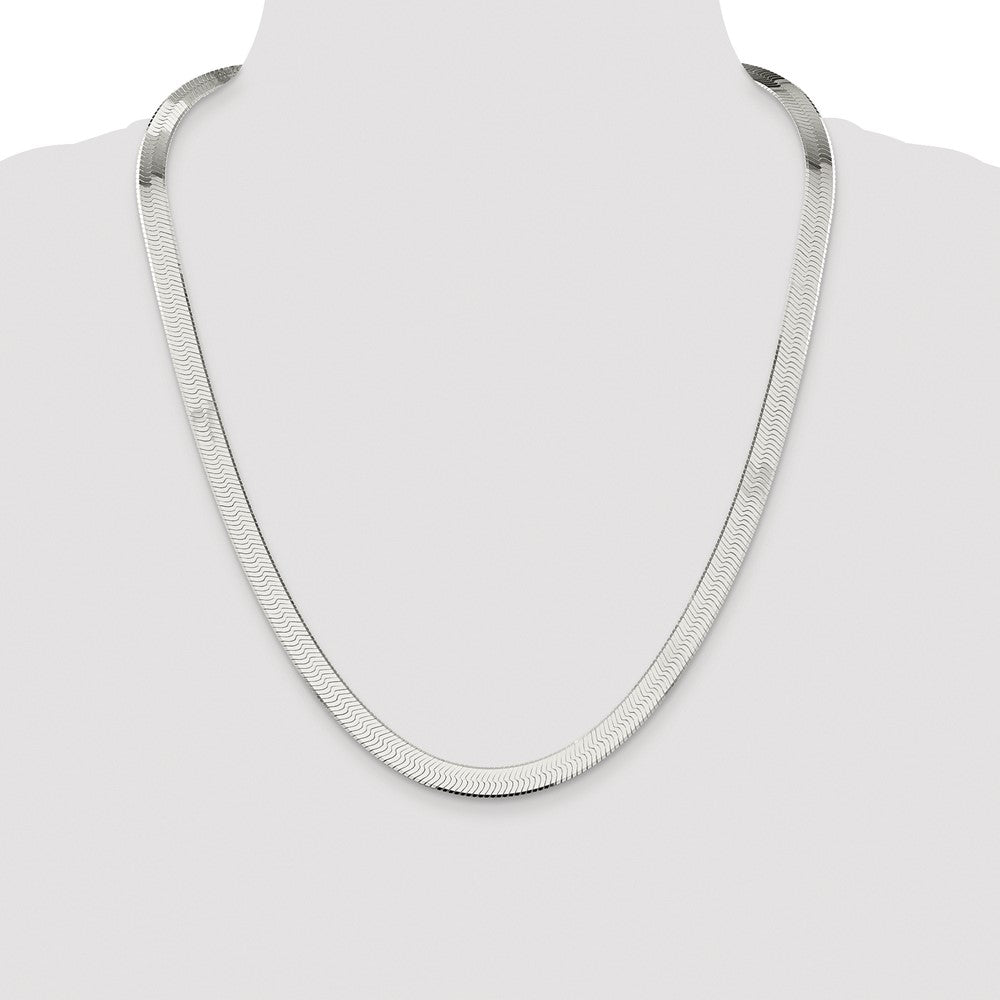Sterling Silver Rhodium-plated 8mm Magic Herringbone Chain