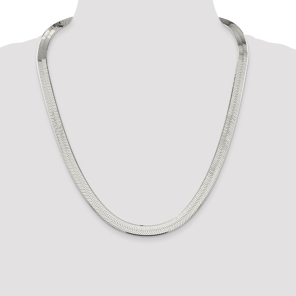 Sterling Silver 8.75mm Magic Herringbone Chain 24 Inches