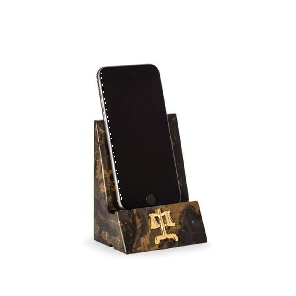 Bey Berk Legal, "Tiger Eye" Marble Desktop Phone/ Cradle