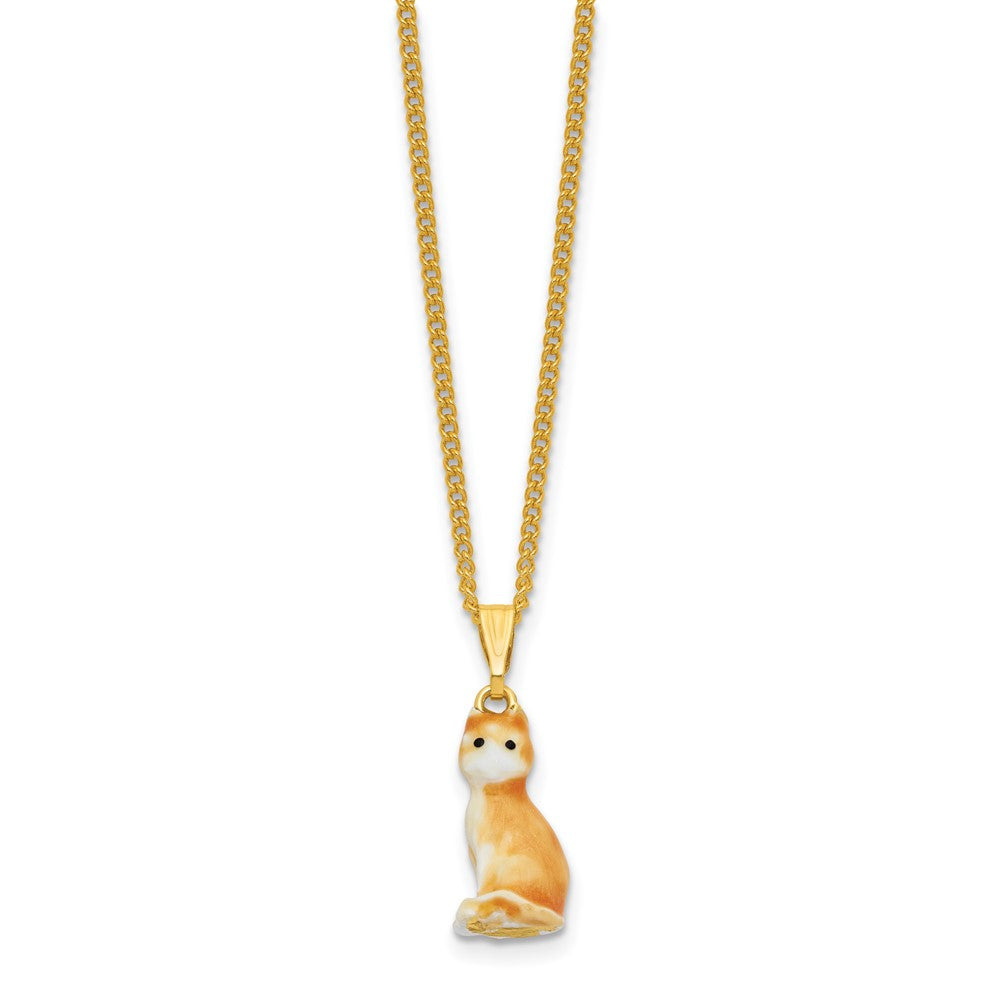 Luxury Giftware by Jere Bejeweled PLAYFUL KITTEN Christmas Cat In Stocking Trinket Box with Matching 18 inch Necklace