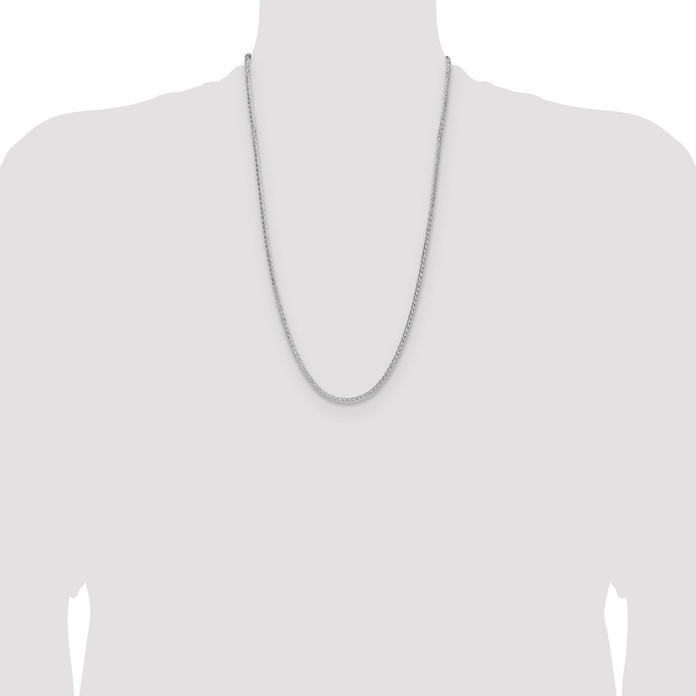 Sterling Silver 2.5mm 8 Sided D/C Double Spiga Chain