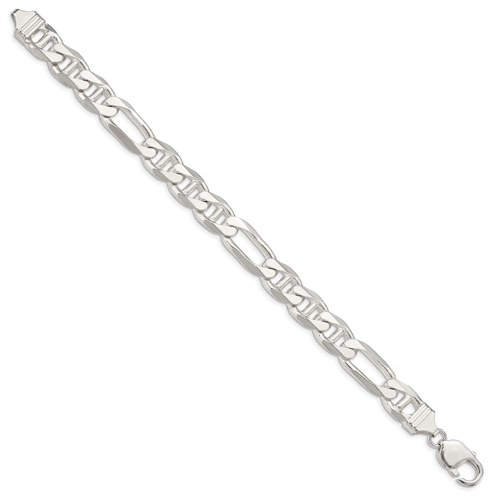 Sterling Silver 10.65mm Figaro Anchor Chain 9 inches