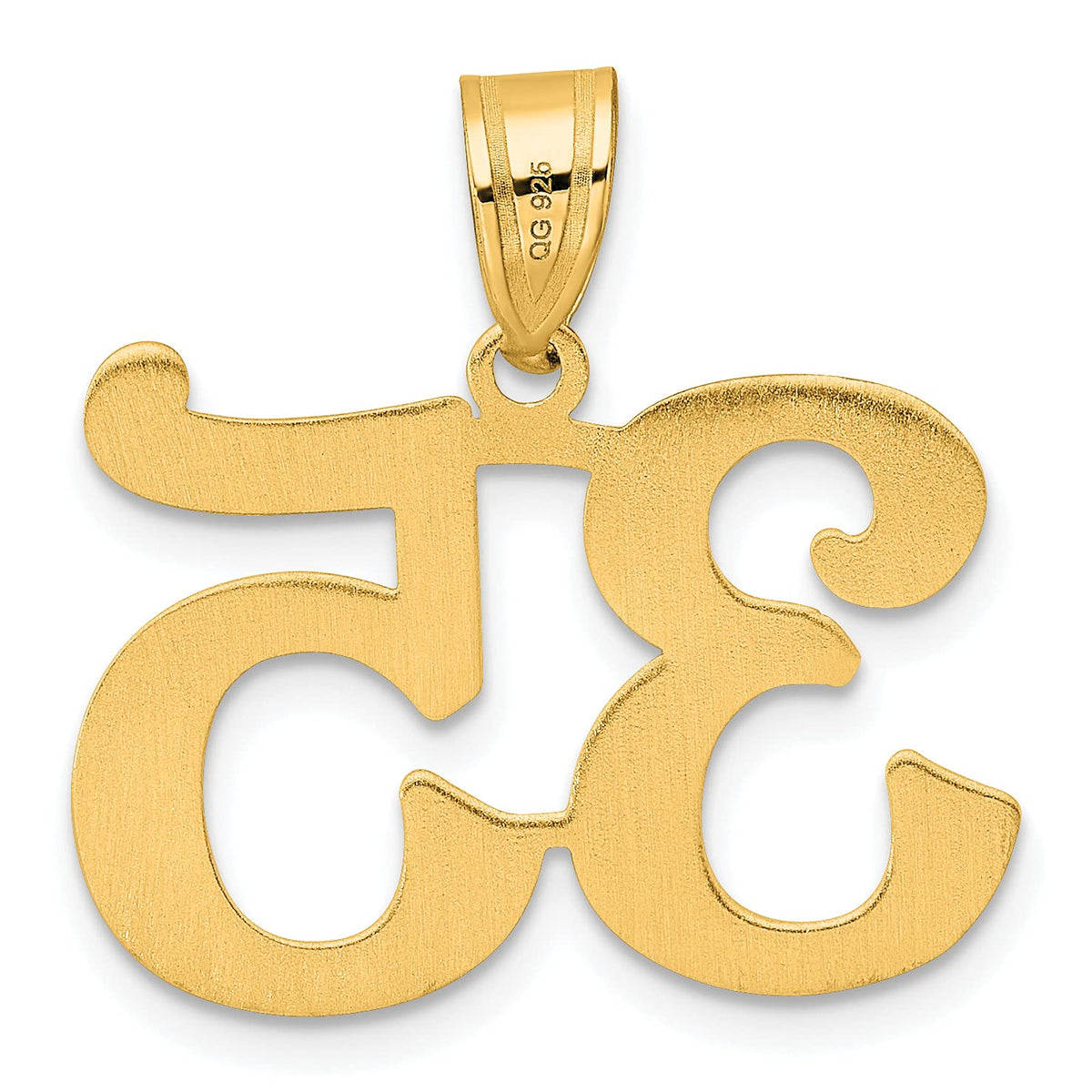 14k Polished Number 35 Pendant