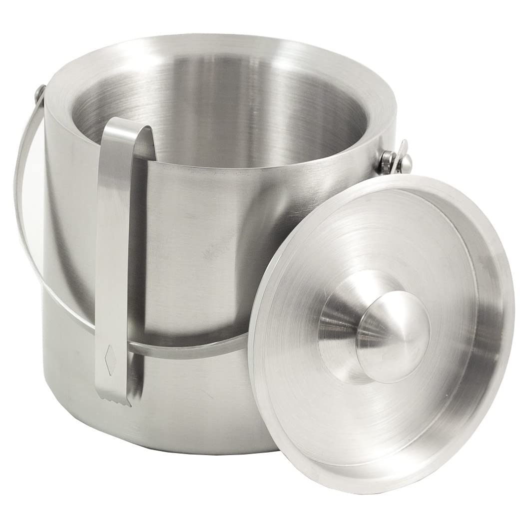 Bey Berk Stainless Steel 5 Quart Ice Bucket