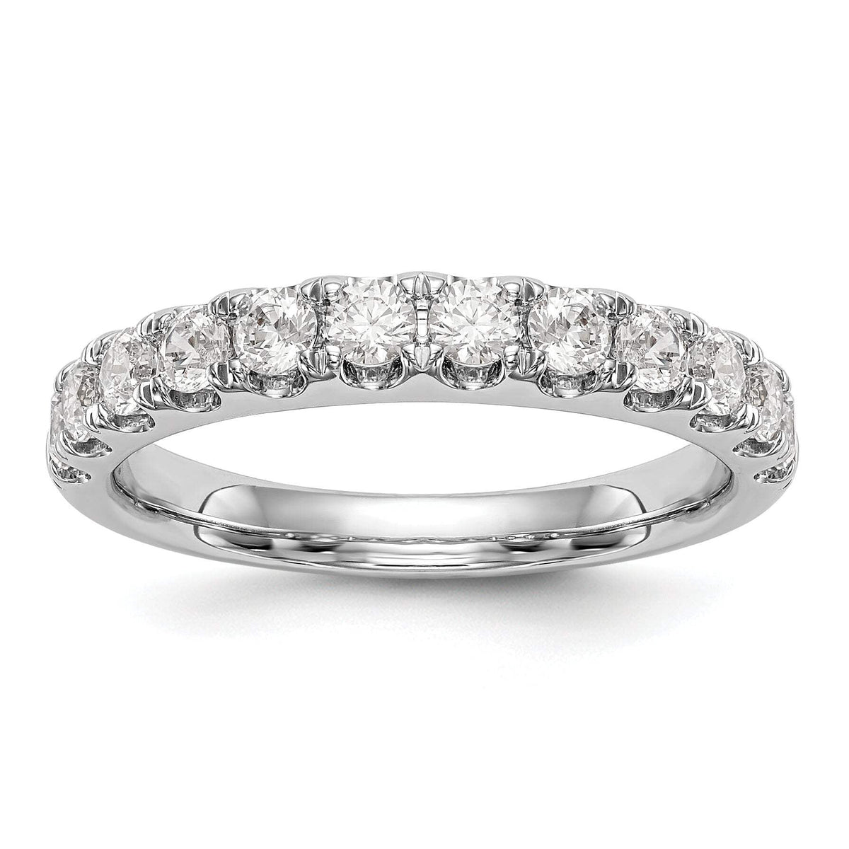 14k White Gold 7/8 carat Lab Grown Diamond VS/SI+ G+ Complete Wedding Band