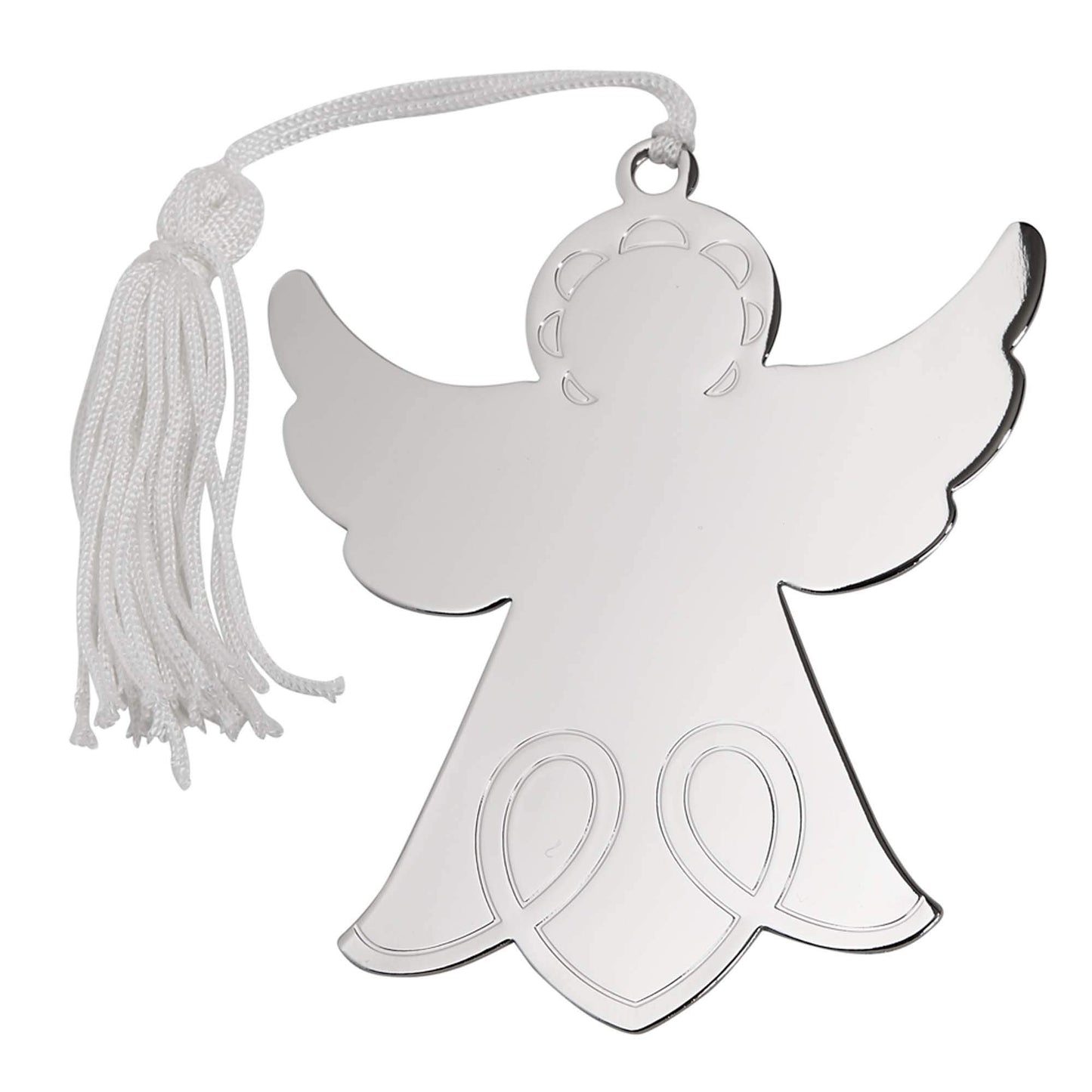 Contemporary Home Living 4" x 3" Silver Angel Ornament