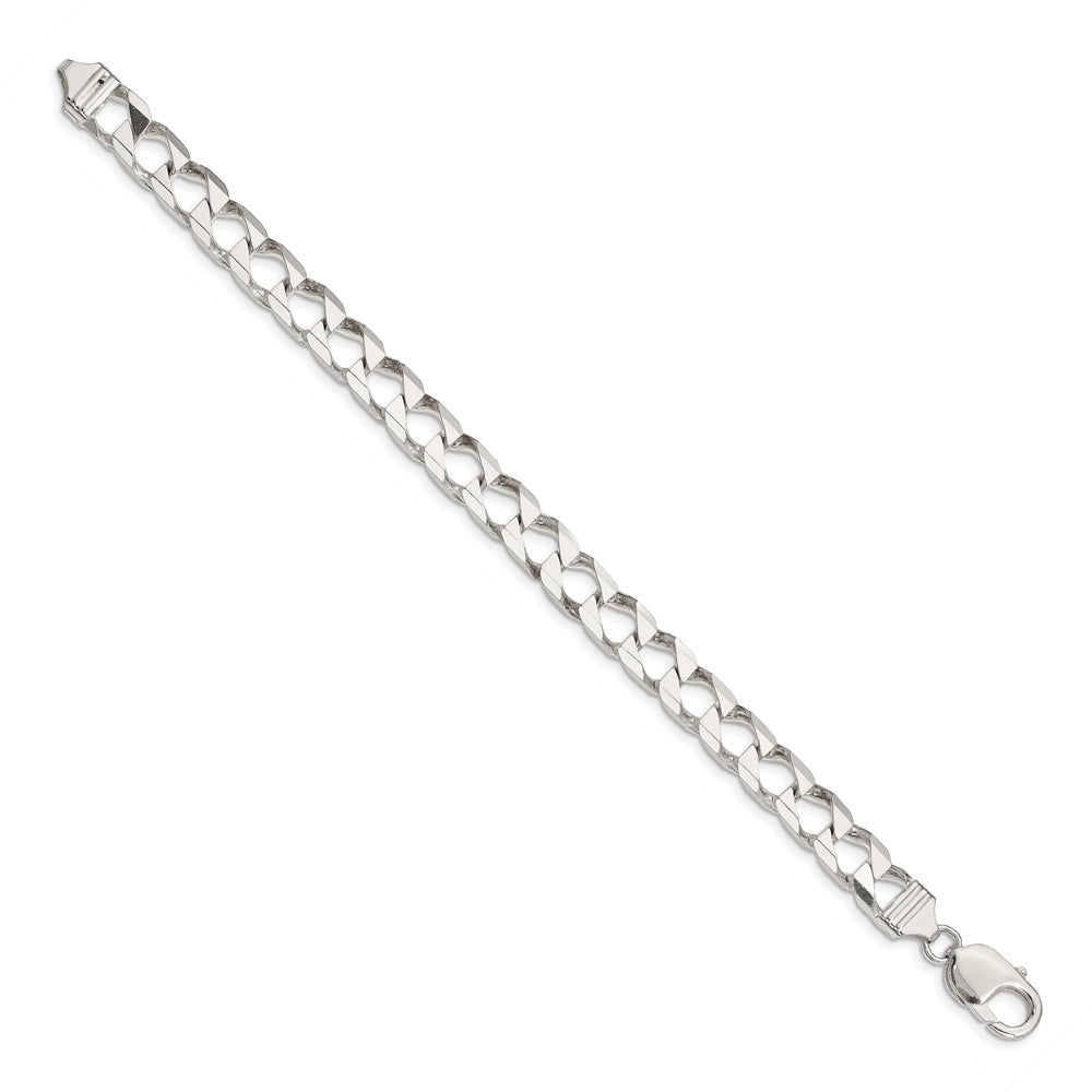 Sterling Silver 7.2mm D/C Square Curb Chain 9 inches