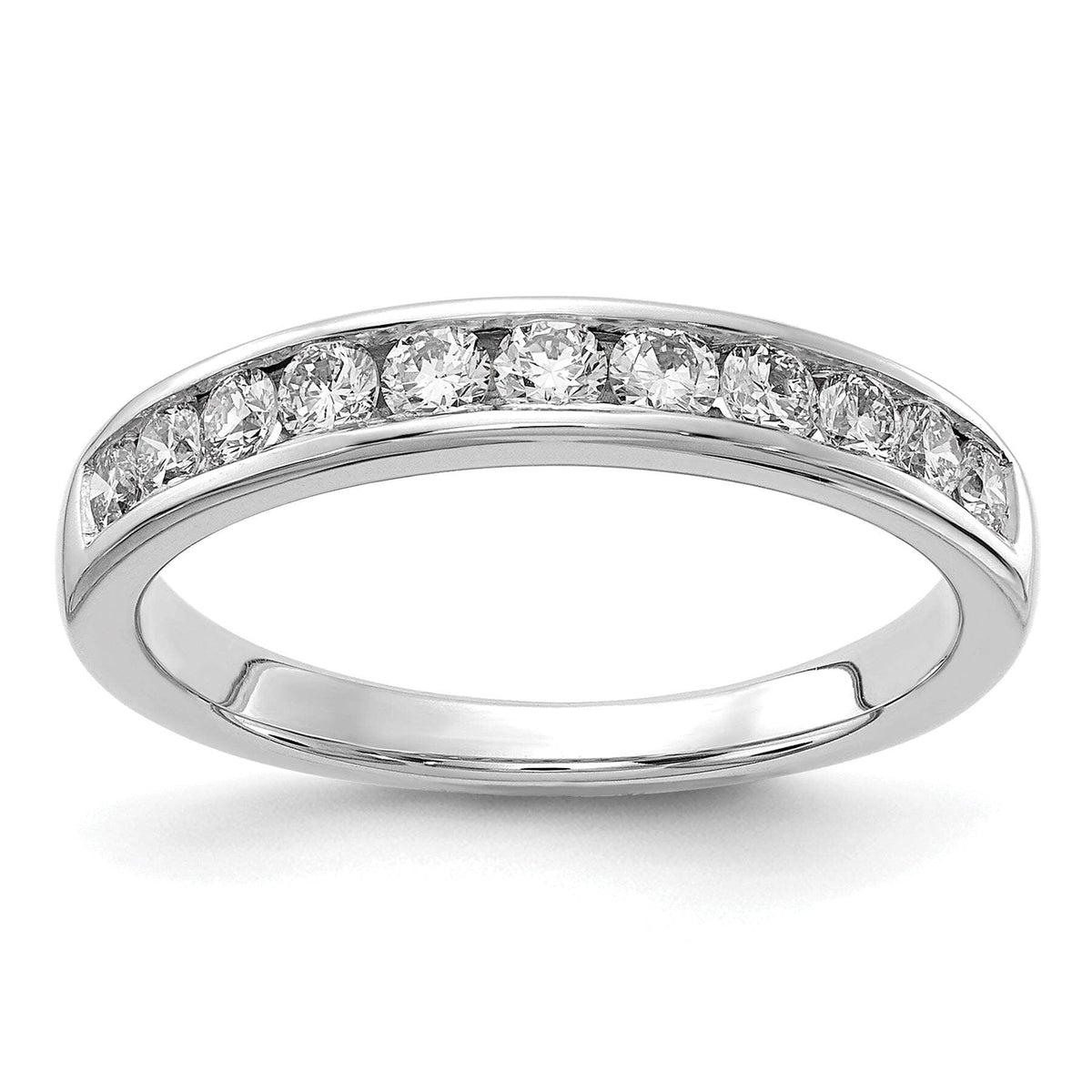 14k White Gold 1/2 carat Lab Grown Diamond VS/SI+ G+ Complete Channel Set Band