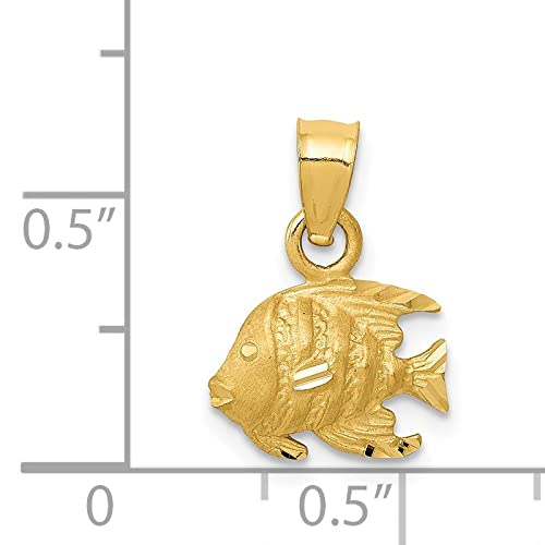 14K Fish Pendant Yellow Gold