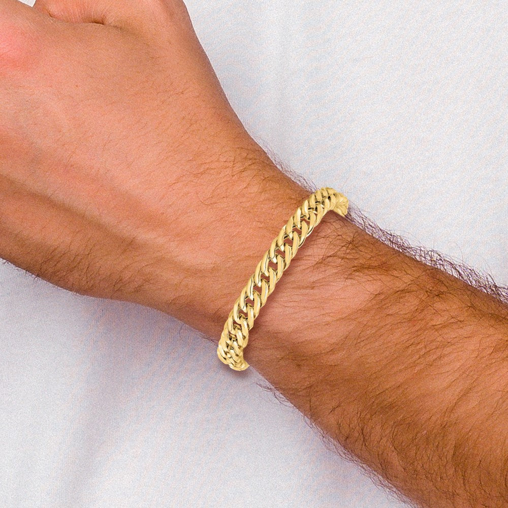 14K Polished Men's Bracelet 8 inches