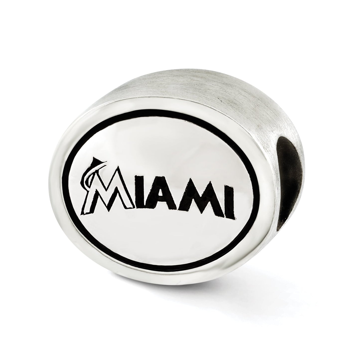Sterling Silver MLB Siskiyou Buckle Antiqued Miami Marlins Bead