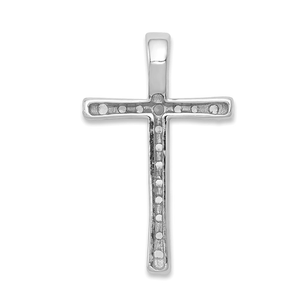 14k White Gold 1/5 carat Lab Grown Diamond VS/SI+ G+ Chain Slide Pendant