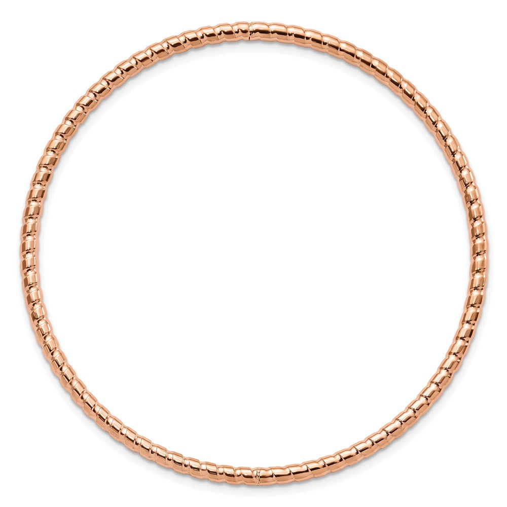 Stainless Steel Polished Rose IP-plated 3mm Bangle