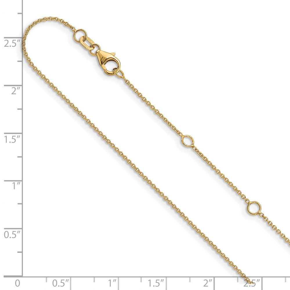 10k 1.1mm Round Cable 1in+1in Adjustable Chain