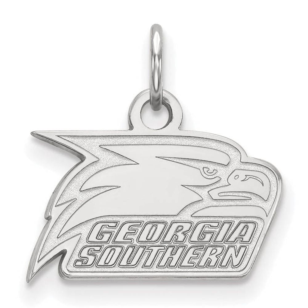 Sterling Silver LogoArt Official Licensed Collegiate Georgia Southern University (GSU) XS Pendant