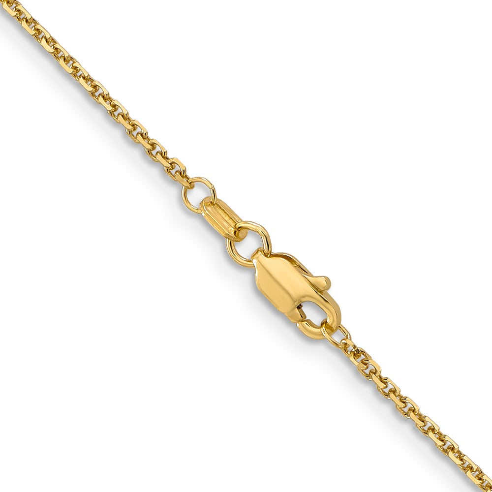 14k 1.4mm D/C Round Open Link Cable Chain