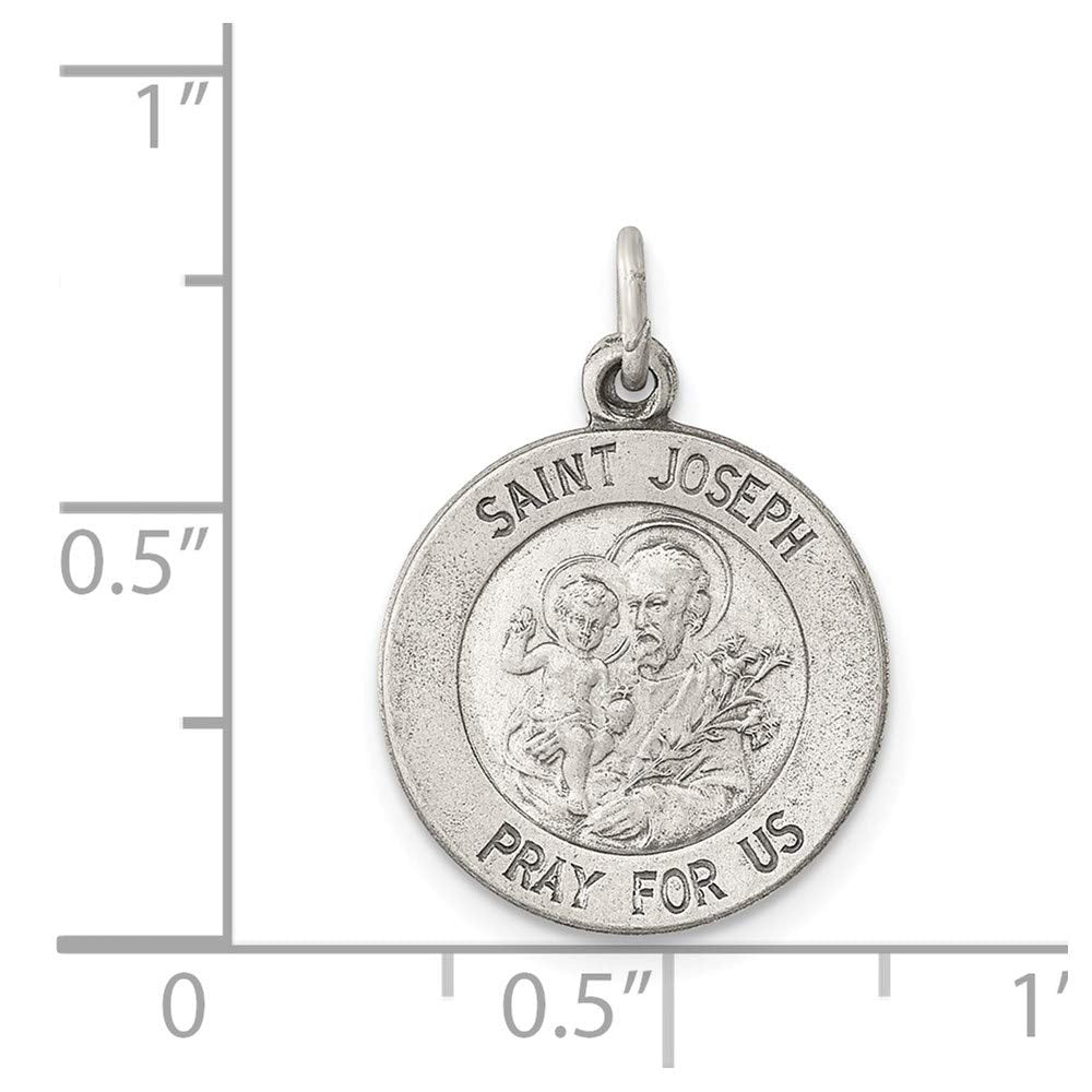 Sterling Silver Antiqued Saint Joseph Medal
