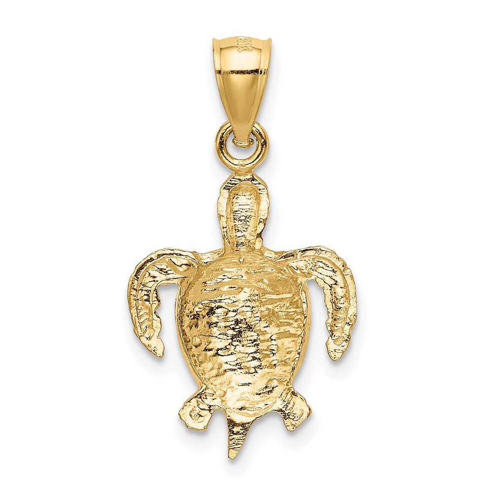 10K Turtle Pendant Yellow Gold