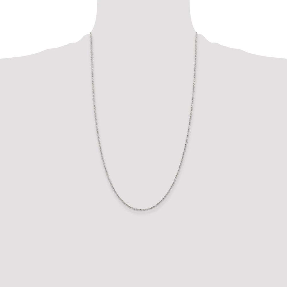 Sterling Silver 1.6mm Loose Rope Chain 26 Inches