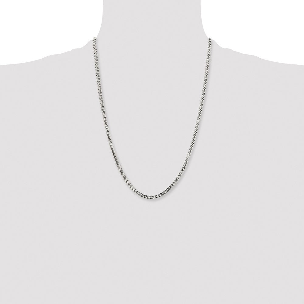 Stainless Steel Polished 4mm 24in Franco Chain