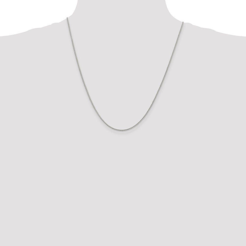 Sterling Silver 1.5mm Round Spiga Chain 22 Inches