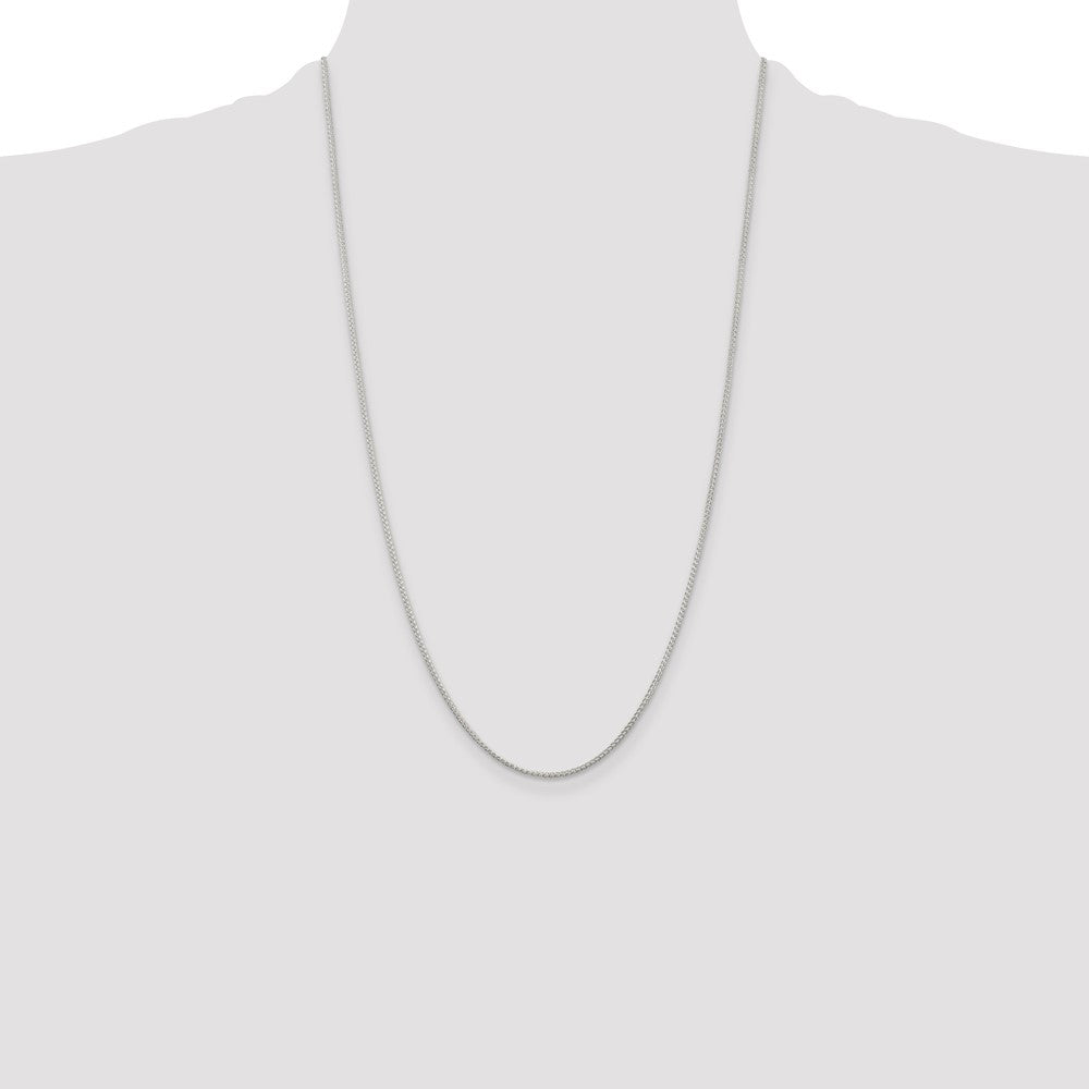 Sterling Silver 1.25mm Round Spiga Chain 26 Inches