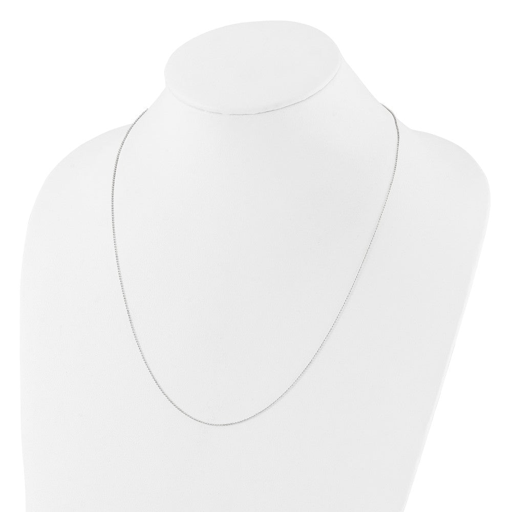 Sterling Silver Polished Beaded Adjustable Necklace 24 Inches