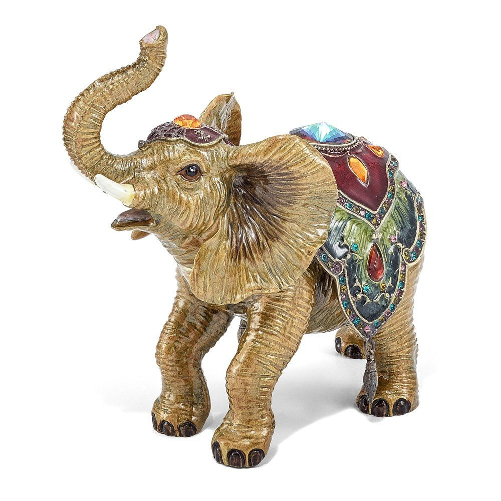 Bejeweled Taj Mahal Elephant Jewelry Box