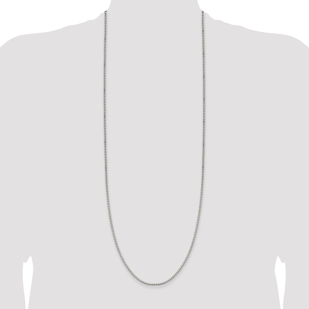 Sterling Silver 1.9mm Box Chain 36 Inches