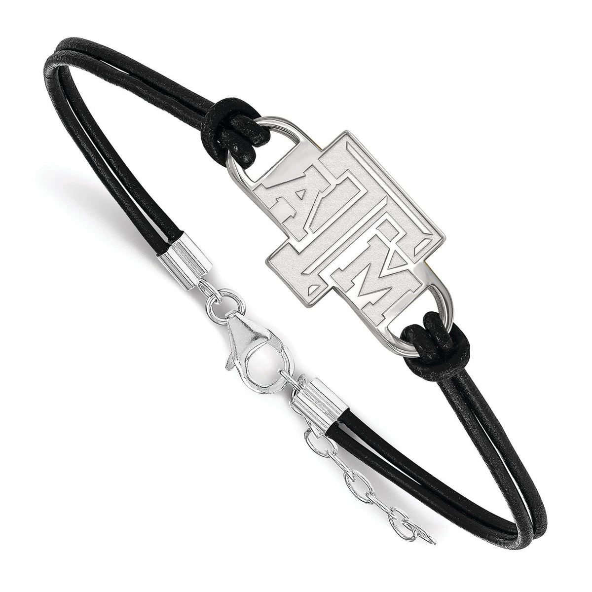 Women's Texas A&M Aggies Sterling Silver Leather Bracelet