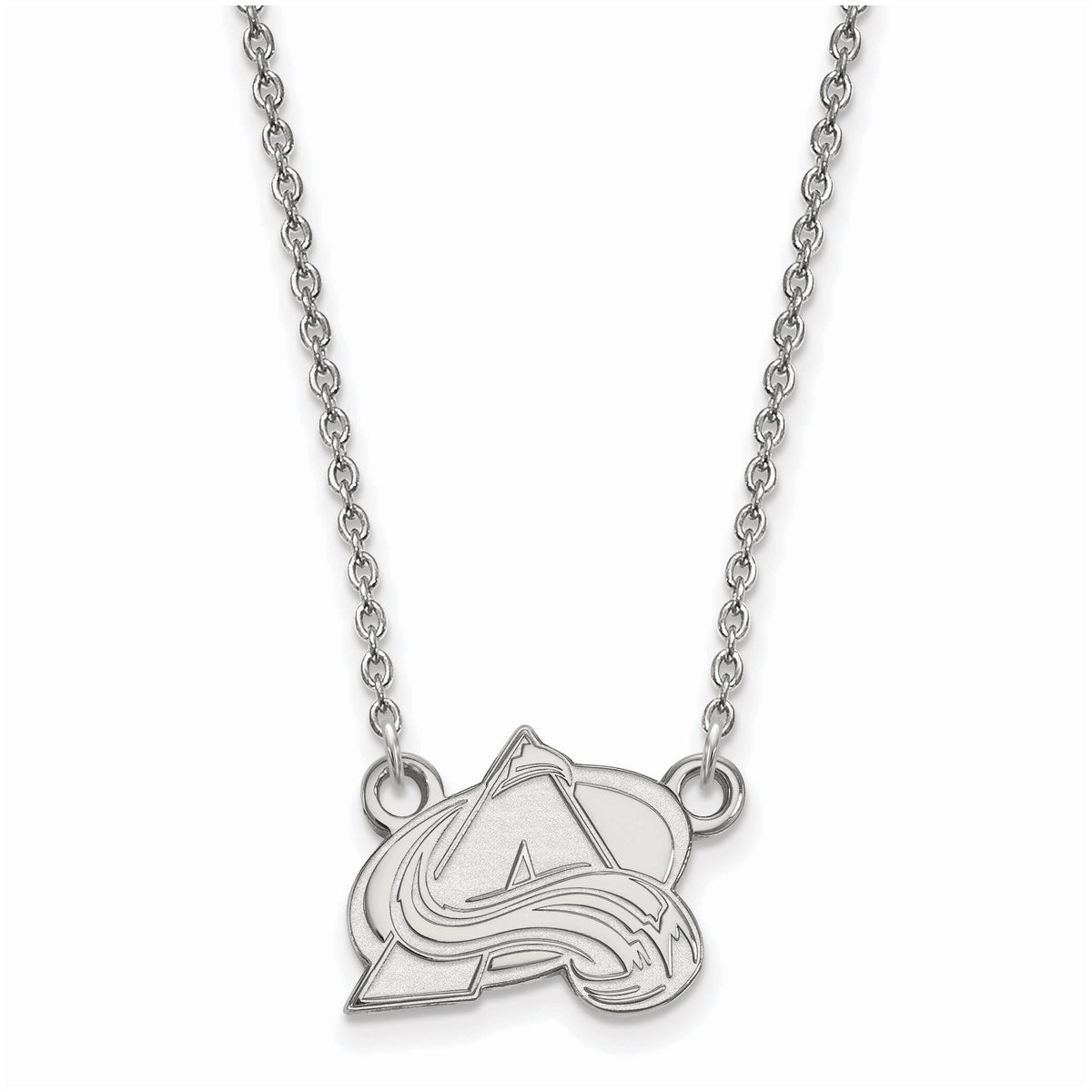 LogoArt Sterling Silver NHL Colorado Avalanche Small Pendant with Necklace