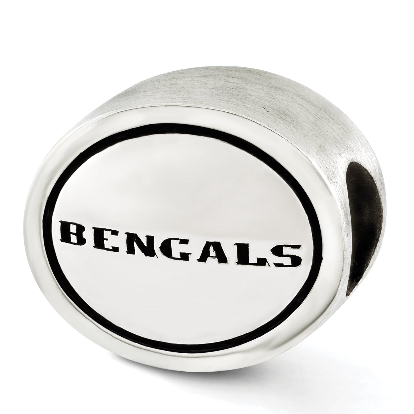 Sterling Silver Antiqued Cincinnati Bengals NFL Bead