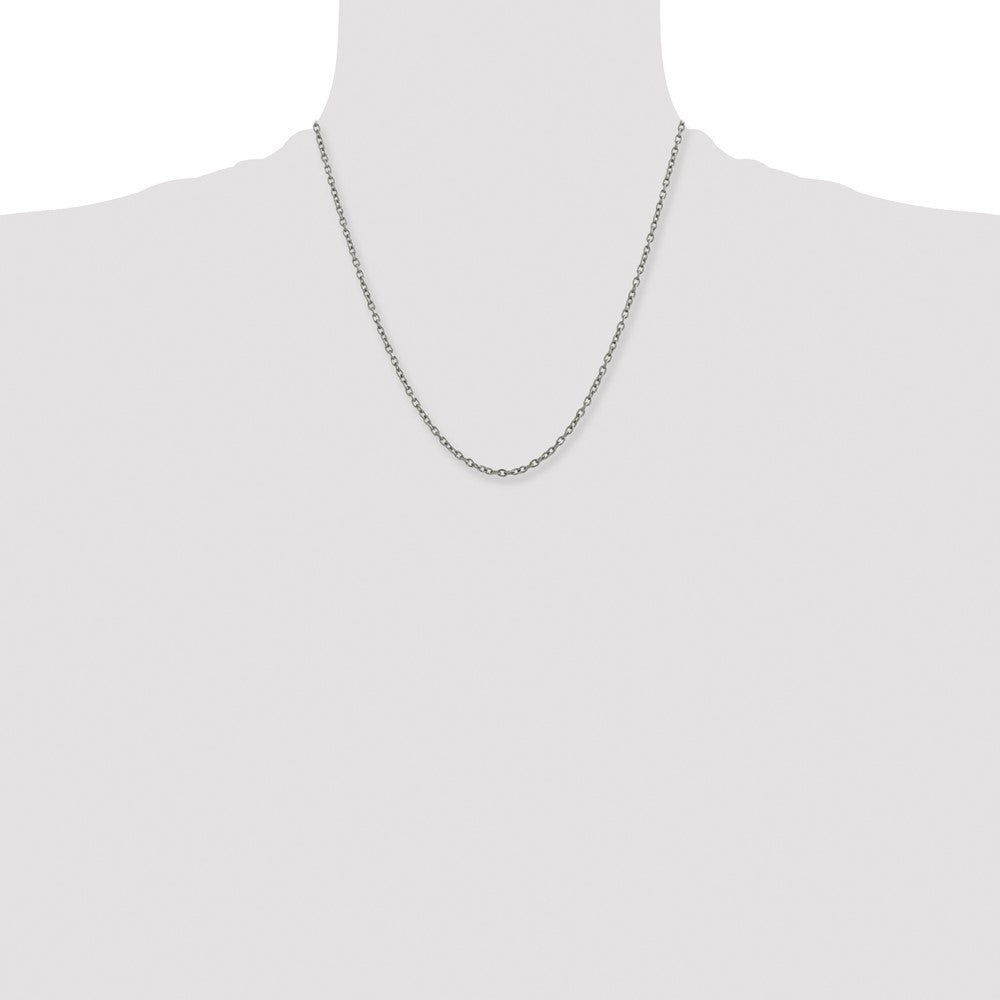 Titanium Polished 2.9mm 20in Cable Chain