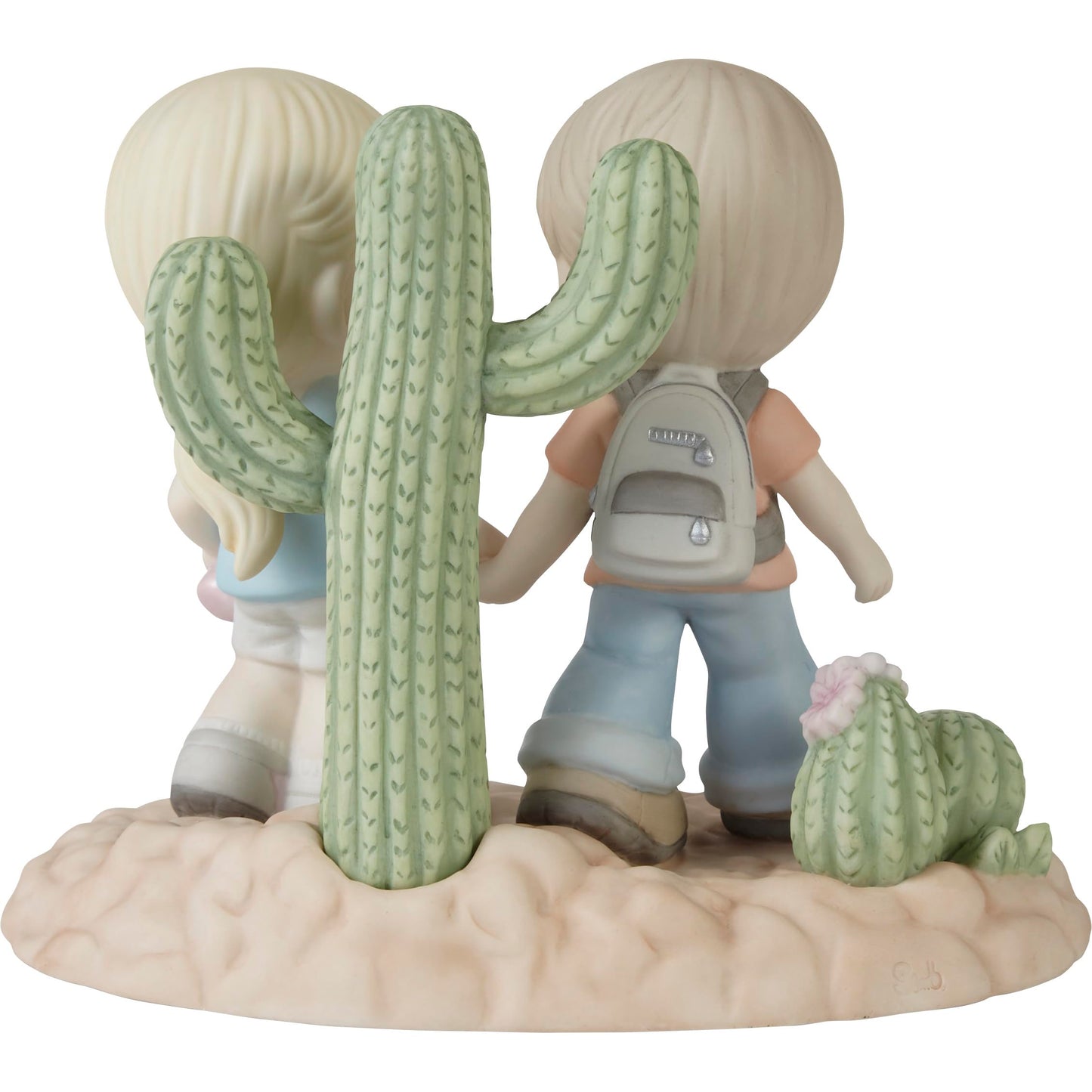 Precious Moments Hand-painted Porcelain Couple With Cactus Figurine