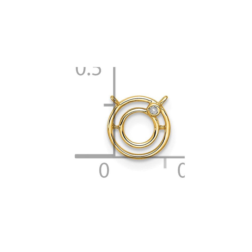 Stella & Dot 10ky Diamond Initial O Charm Element