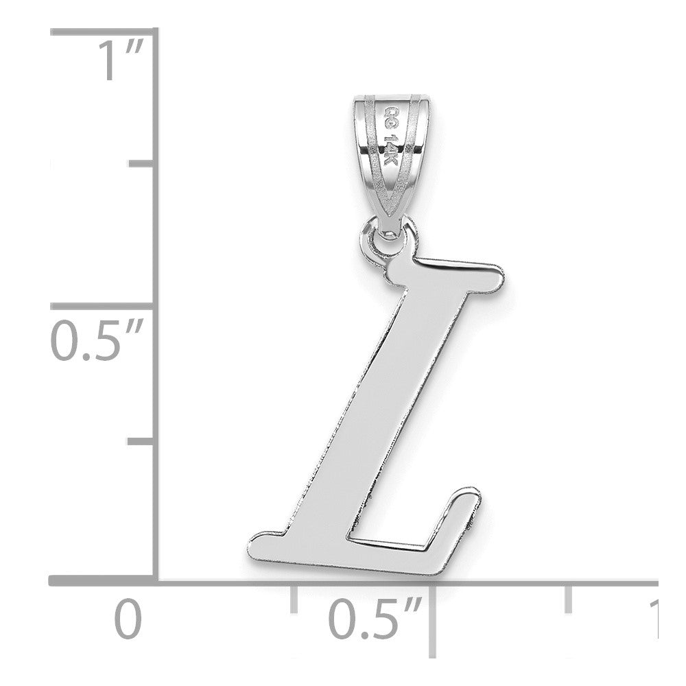 14kw Polished Letter L Initial Pendant