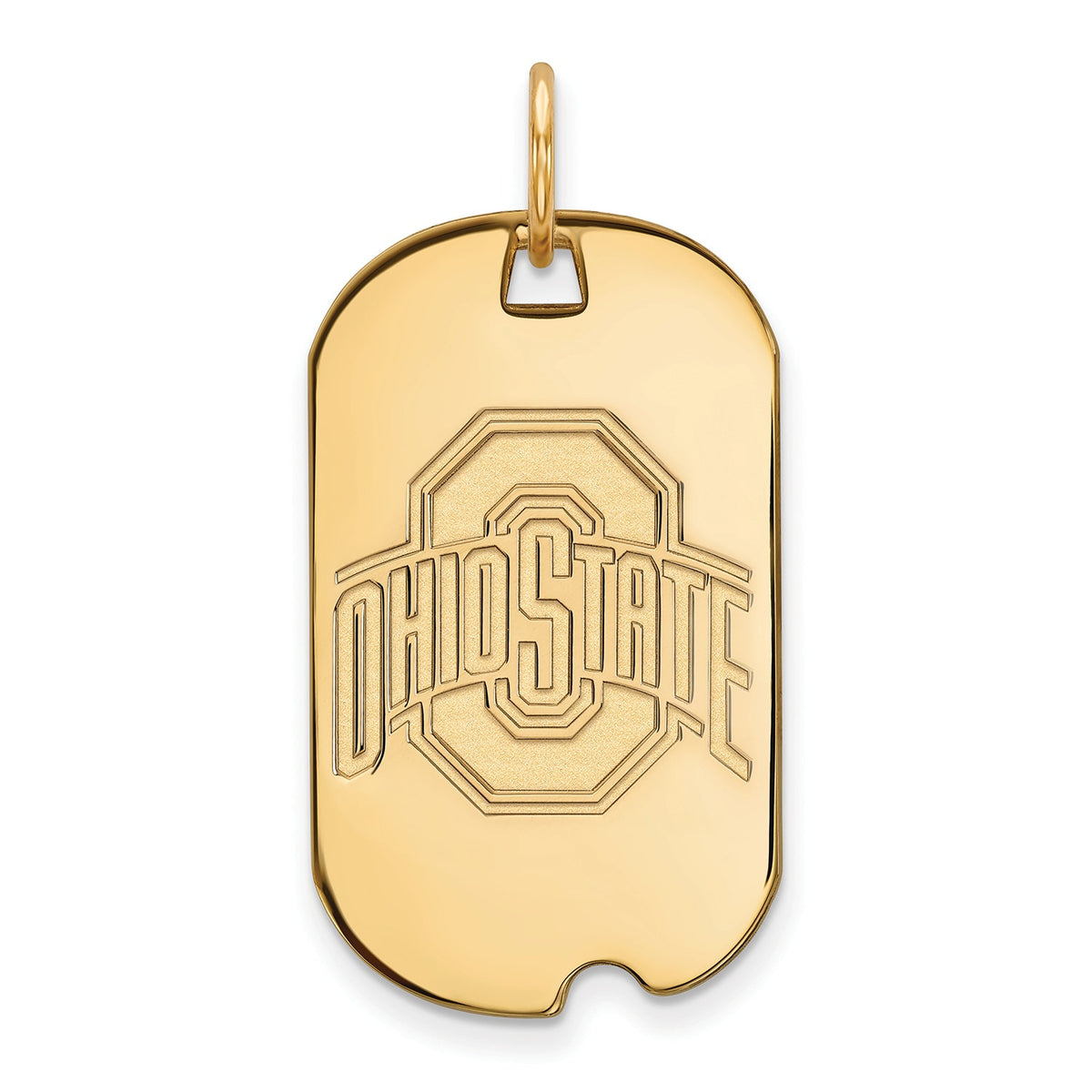 Women's Ohio State Buckeyes Gold Plated Small Dog Tag