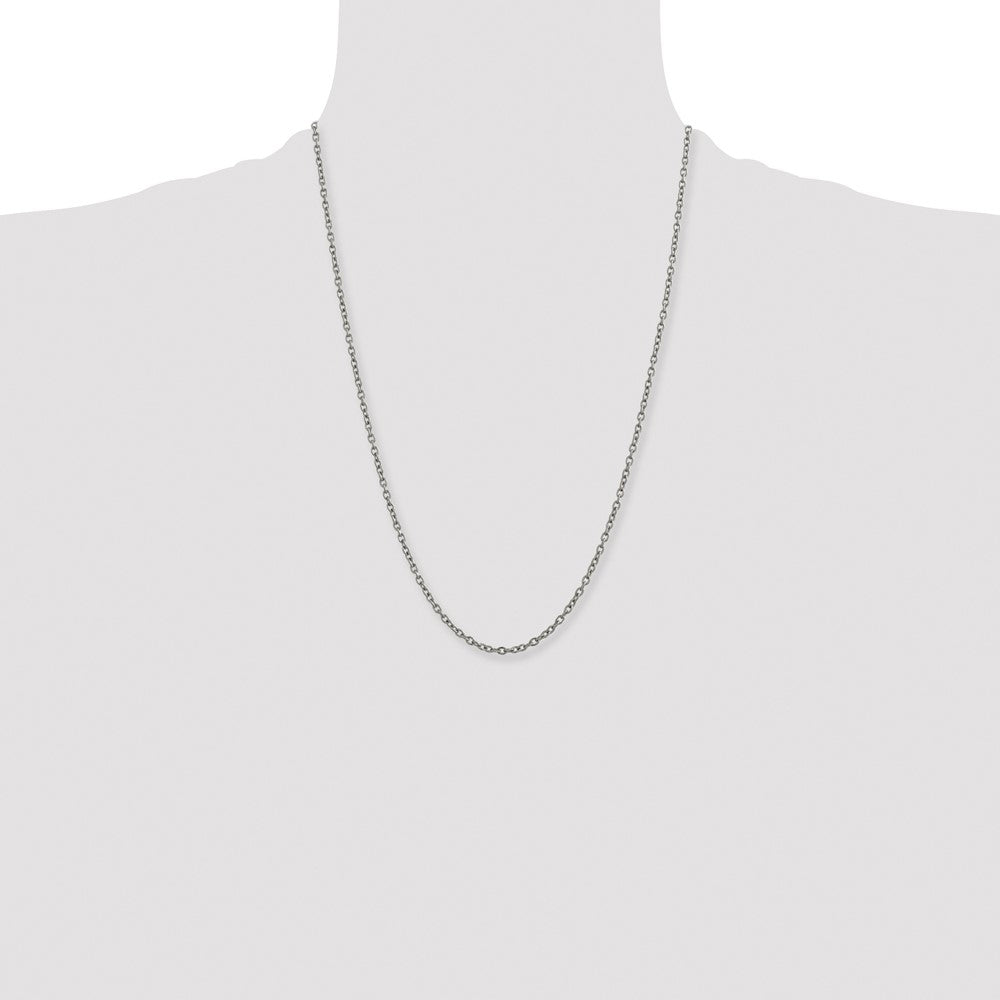 Titanium Polished 2.9mm 24in Cable Chain