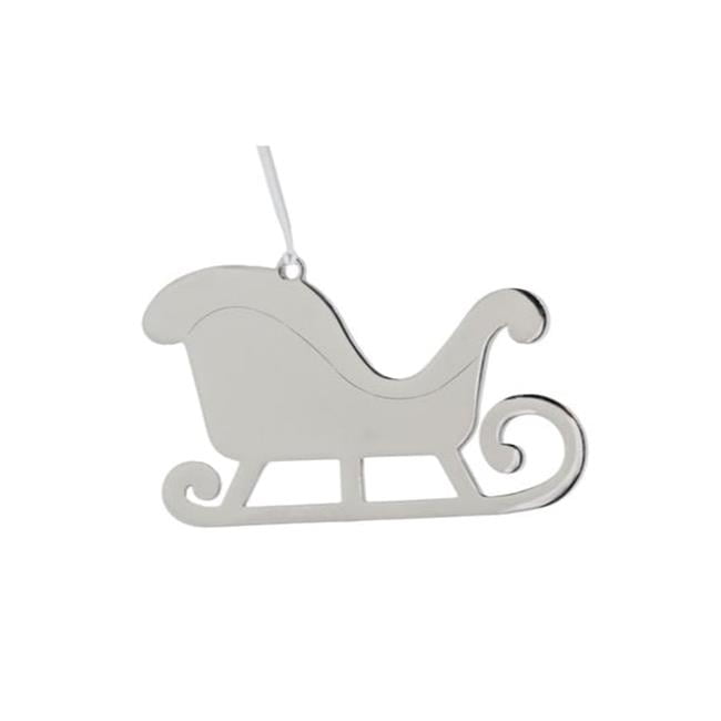 Creative Gifts 018844 Sleigh Ornament with White Tassel