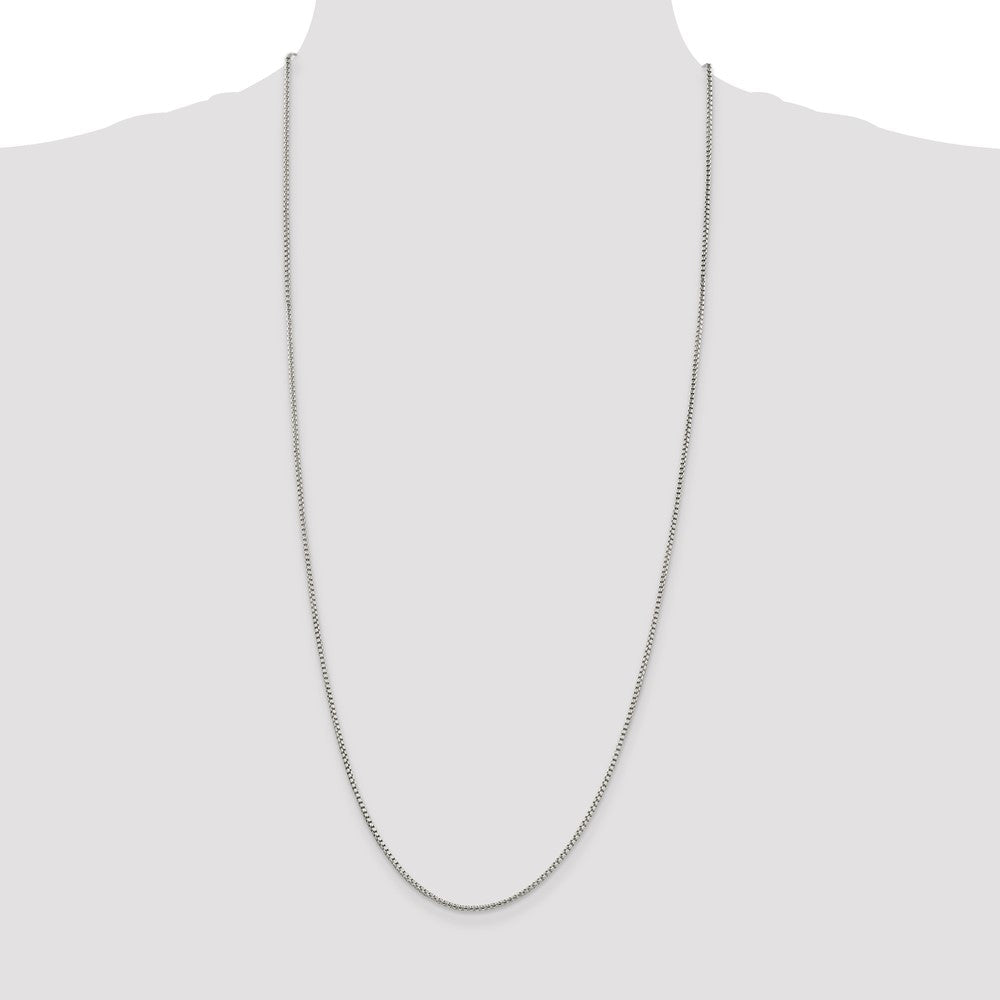 Sterling Silver 1.75mm Round Box Chain 30 Inches