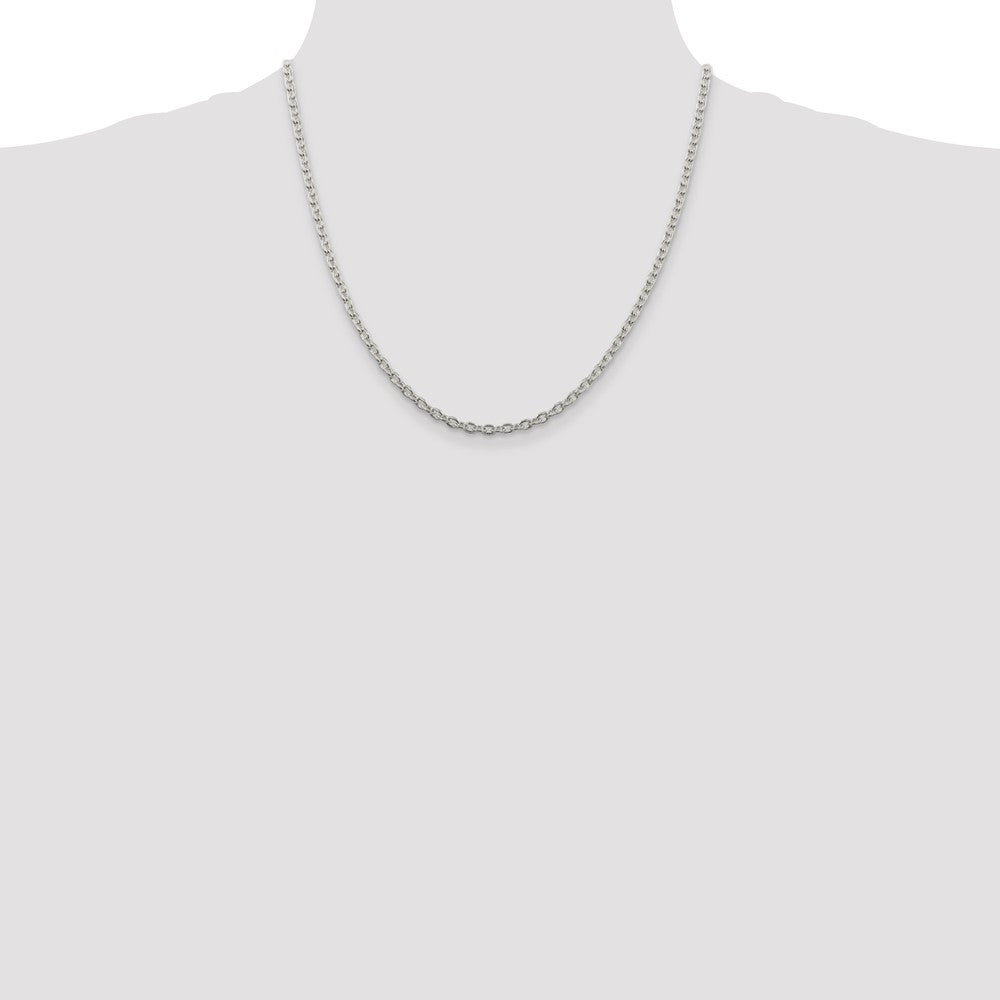 Sterling Silver 3.5mm Cable Chain 20 Inches