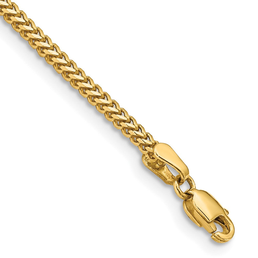 14K 8 inch 1.5mm Franco with Lobster Clasp Bracelet 8 inches