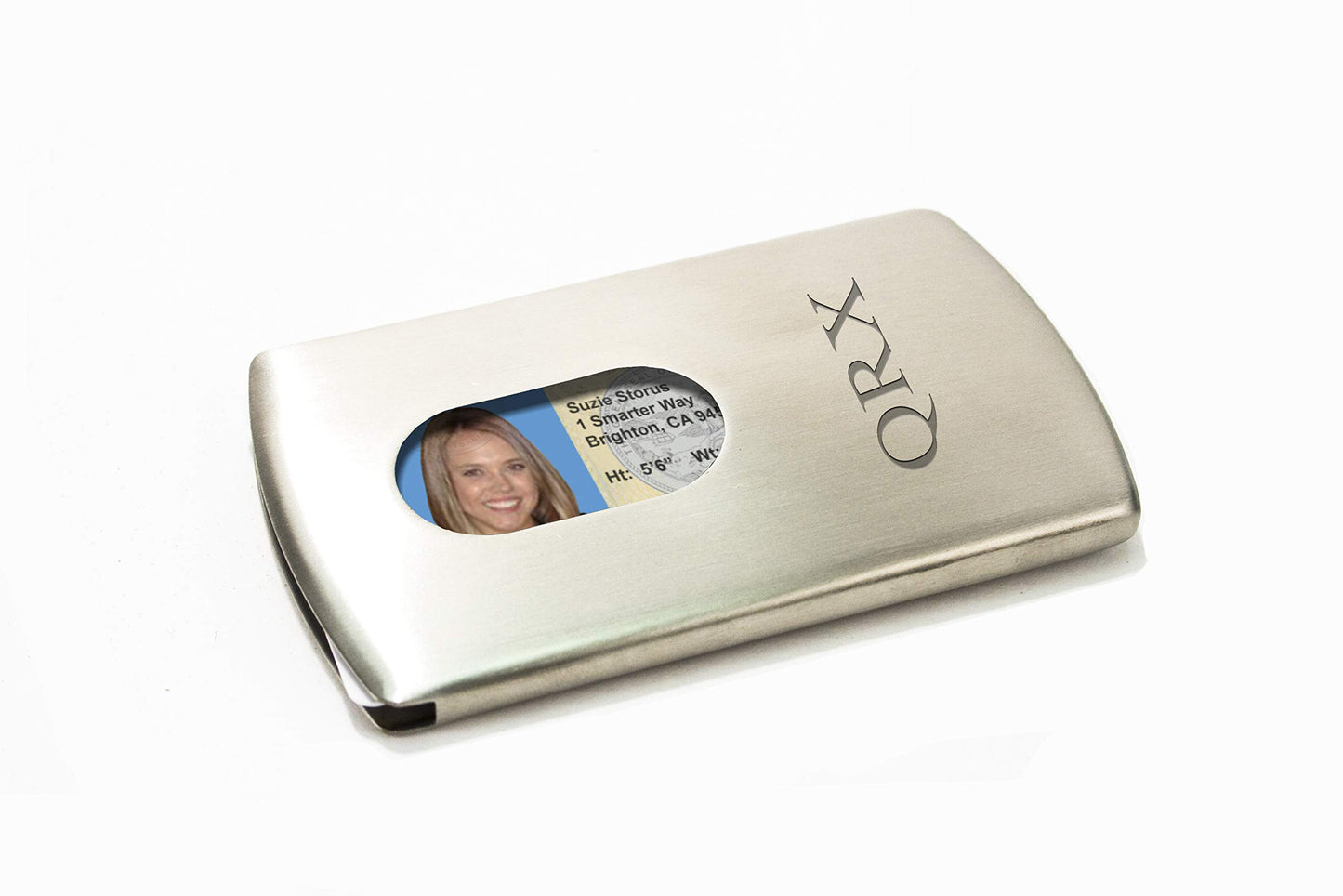 Brushed Stainless Steel Smart Card Case QGM5961