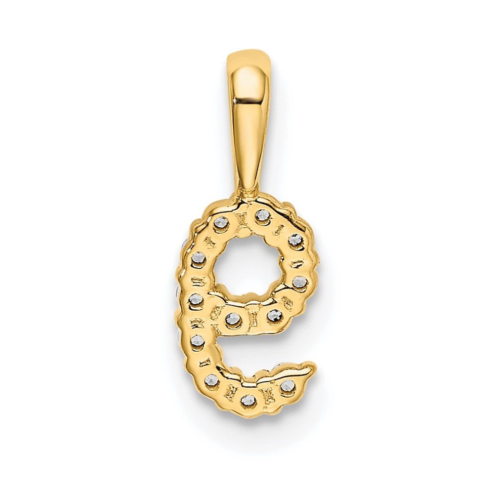 14K Diamond Number 9 Pendant
