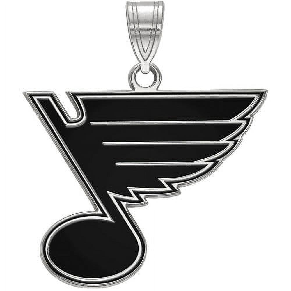 LogoArt NHL St. Louis Blues Sterling Silver Large Enamel Pendant
